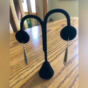 Women’s silver decorative dangle earrings